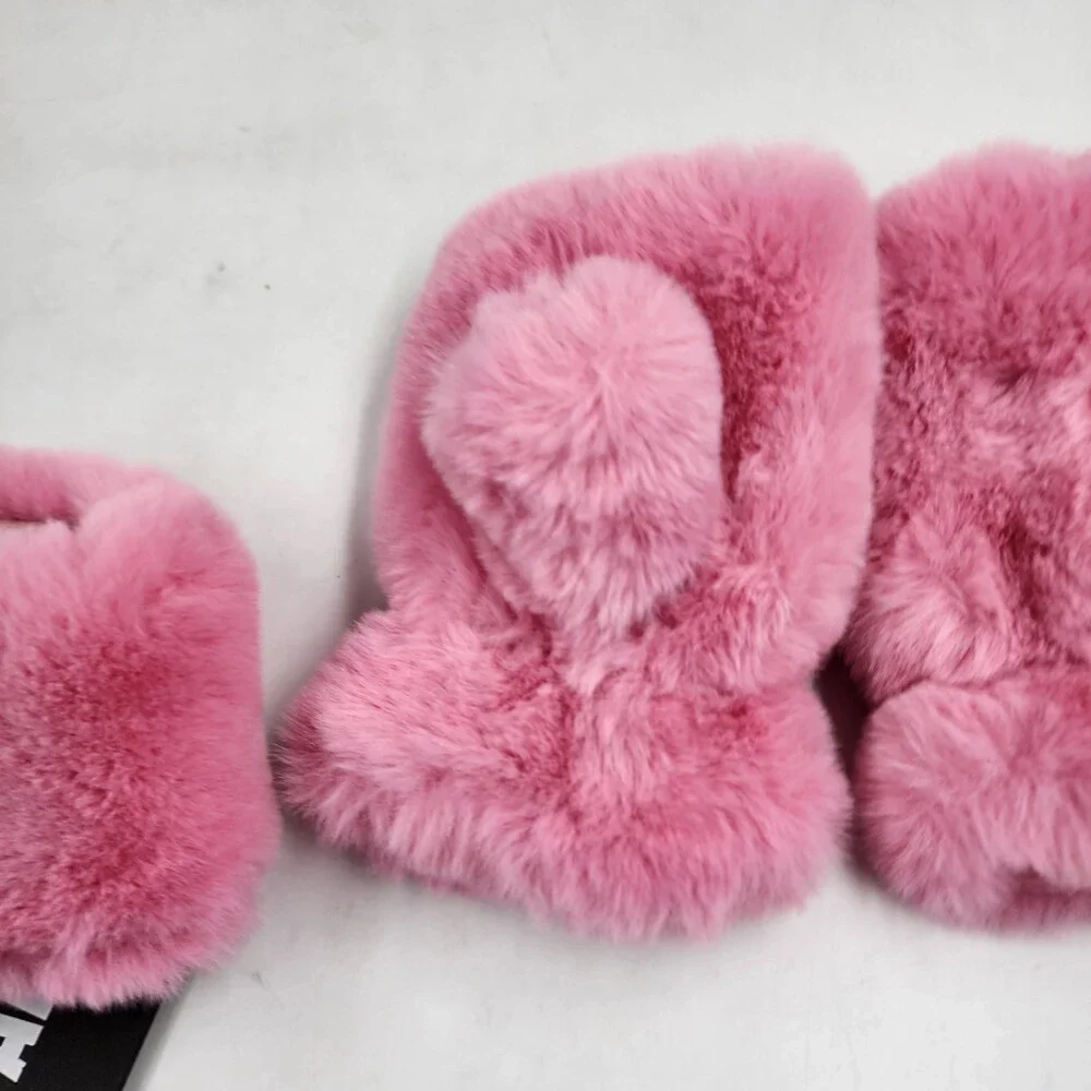 Apparis Headband & Fingerless Gloves Set Girls Kids NS Lolly Pink - 2 Piece